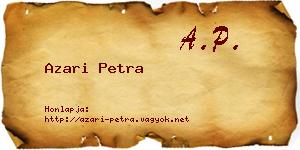 Azari Petra névjegykártya